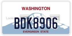 BDK8906  license plate in WA