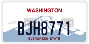 BJH8771 license plate in Washington