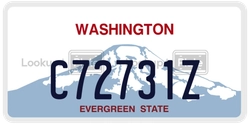 C72731Z  license plate in WA