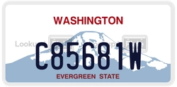 C85681W  license plate in WA
