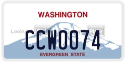 CCW0074  license plate in WA
