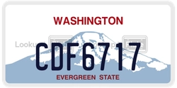 CDF6717  license plate in WA