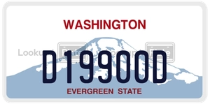 D19900D license plate in Washington