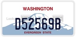 D52569B  license plate in WA
