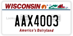 AAX4003  license plate in WI