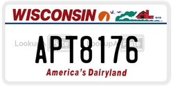 APT8176  license plate in WI