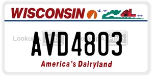 AVD4803 license plate in Wisconsin