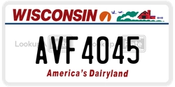 AVF4045  license plate in WI