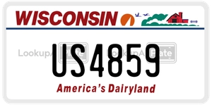 US4859 license plate in Wisconsin