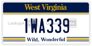 1WA339 license plate in West Virginia