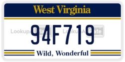 94F719  license plate in WV