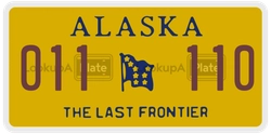 011110  license plate in AK
