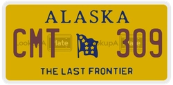 CMT309  license plate in AK