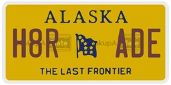 H8RADE  license plate in AK