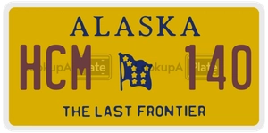 HCM140 license plate in Alaska