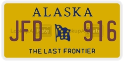 JFD916  license plate in AK