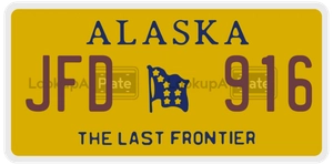 JFD916 license plate in Alaska