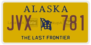 JVX781 license plate in Alaska