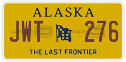 JWT276  license plate in AK