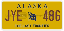 JYE486  license plate in AK