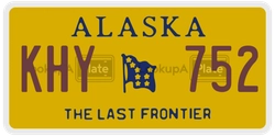 KHY752  license plate in AK