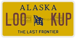 L00KUP  license plate in AK