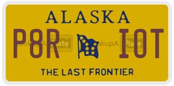 P8RIOT  license plate in AK
