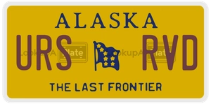URSRVD license plate in Alaska