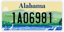1A06981  license plate in AL