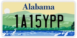 1A15YPP  license plate in AL