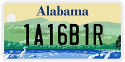 1A16B1R  license plate in AL