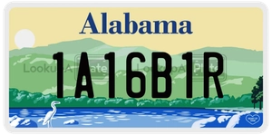 1A16B1R license plate in Alabama
