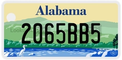 2065BB5  license plate in AL