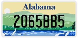 2065BB5 license plate in Alabama