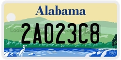 2A023C8  license plate in AL
