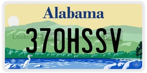 370HSSV license plate in Alabama