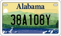 38A108Y license plate in Alabama