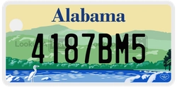 4187BM5  license plate in AL
