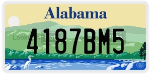 4187BM5 license plate in Alabama
