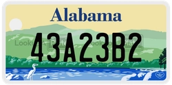 43A23B2  license plate in AL