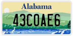 43C0AE6  license plate in AL