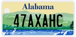 47AXAHC  license plate in AL