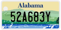 52A683Y  license plate in AL