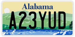 A23YUD  license plate in AL