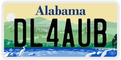 DL4AUB  license plate in AL