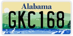GKC168  license plate in AL