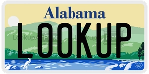 L00KUP license plate in Alabama