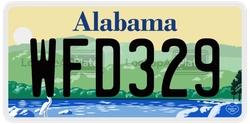 WFD329  license plate in AL