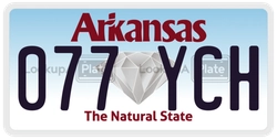 077YCH  license plate in AR