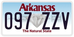 097ZZV  license plate in AR